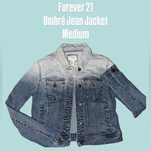 Forever 21 Blue Ombre Jean Jacket